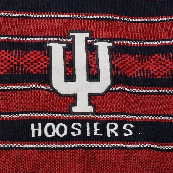 Indiana Hoosiers Fabric Woven Backpack with Logo, Red and Black - Picture 3 of 9